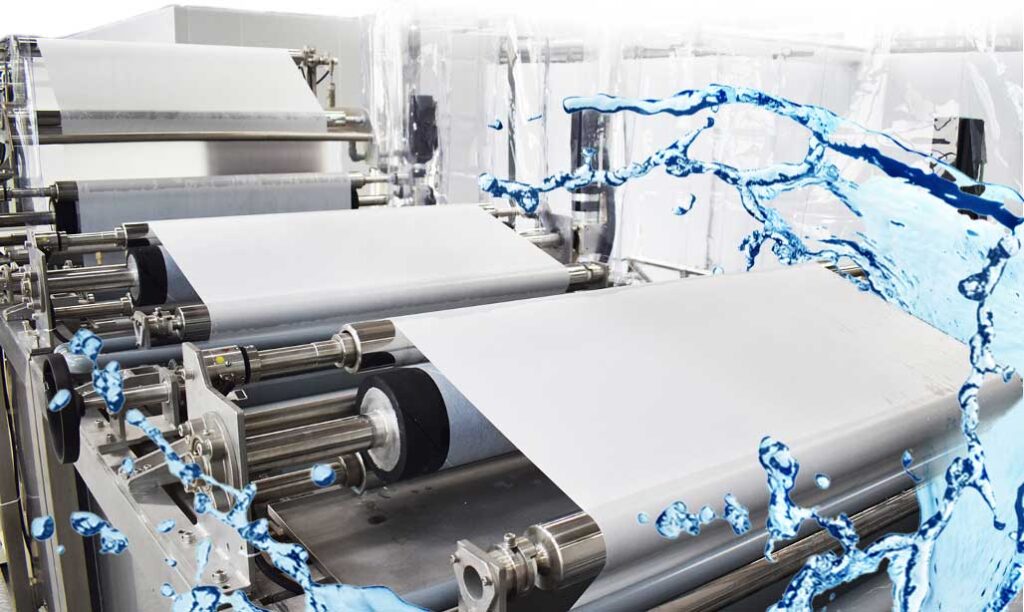 Machinery at Transfilm Technology processing advanced material for desalination water filtration products.